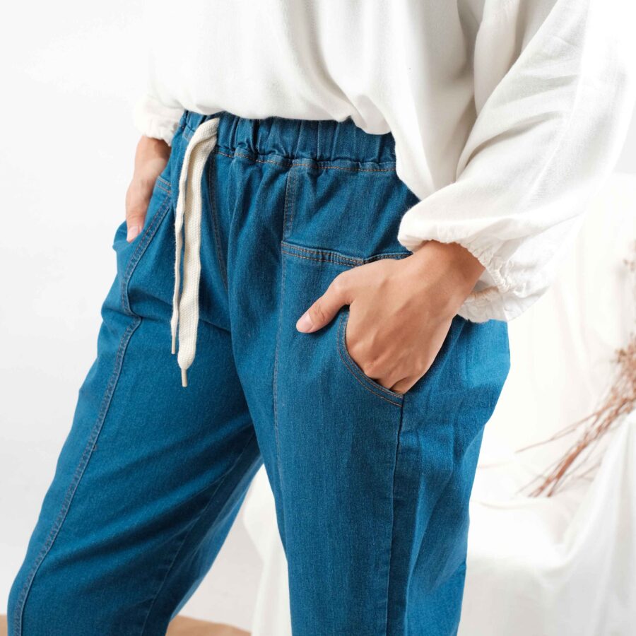 Denim Mosha - Celana Jeans Panjang Kekinian Wanita Bahan Denim - Image 4