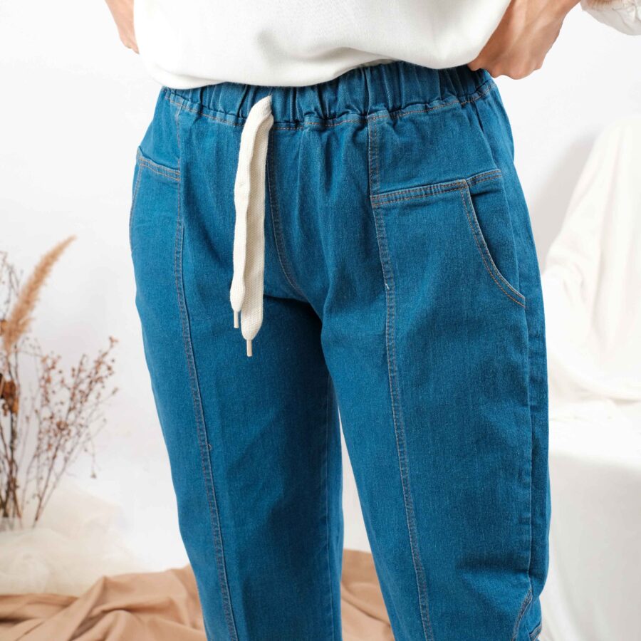 Denim Mosha - Celana Jeans Panjang Kekinian Wanita Bahan Denim - Image 2