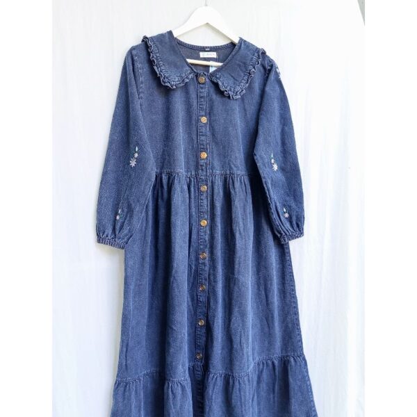 Tunik Panjang Kancing Ibu Hamil Menyusui Baju Casual Wanita Adem Kekinian Bahan Denim Casual